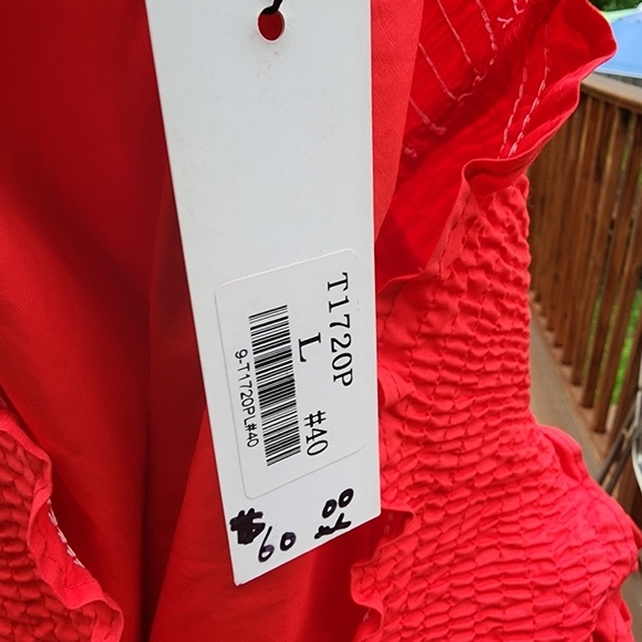 Ft Inc Women's  Red relaxed fit  Long sleeves Off Shouldes Flare midi dress L - Picture 12 of 13